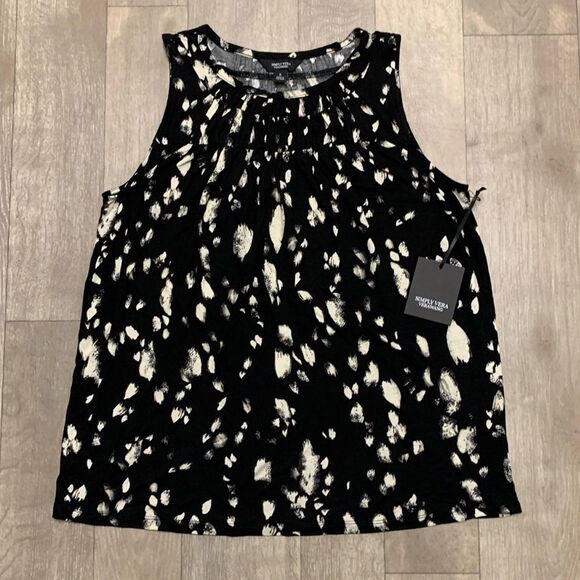 NWT Simply Vera Vera Wang Pleated Tanktop Shirt - Picture 1 of 6